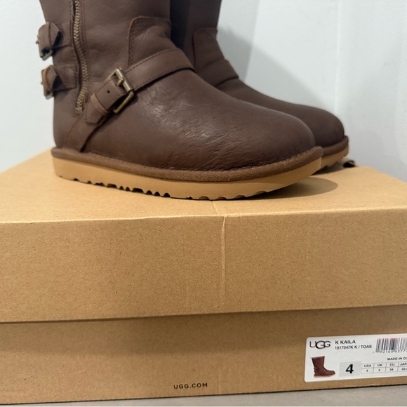 New with box!UGG Kaila Boots Brown Size 4 - Picture 4 of 9